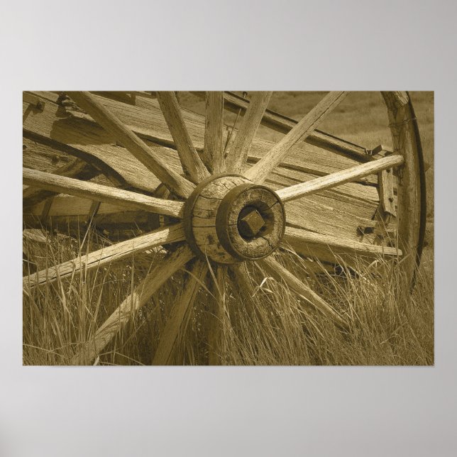 Bodie Wagon Wheel Sepia Poster 2 (Devant)