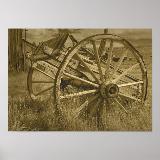 Bodie Wagon Wheel Sepia Poster 3 (Devant)