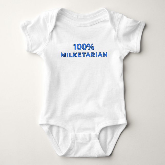Body 100% Milketarien - Bleu (Devant)