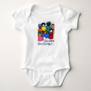 Body 1 monde, 1 chemise de bébé de famille