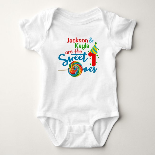 Body 1er Anniversaire Bodysuit personnalisé bébé pour j (Devant)
