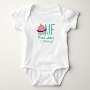 Body 1er Anniversaire Cupcake Sprinkle Coeur Chemise po