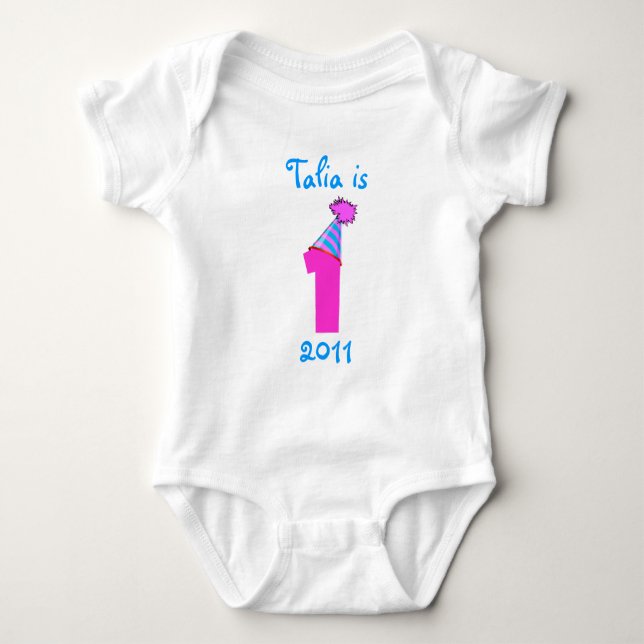 Body 1er anniversaire - Fille (Devant)