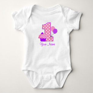 Body 1er Anniversaire Purple Cupcake T-shirt personnali