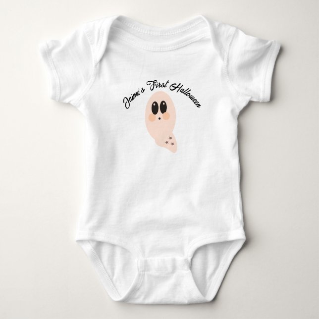 Body 1er Halloween de bébé fantôme mignon (Devant)