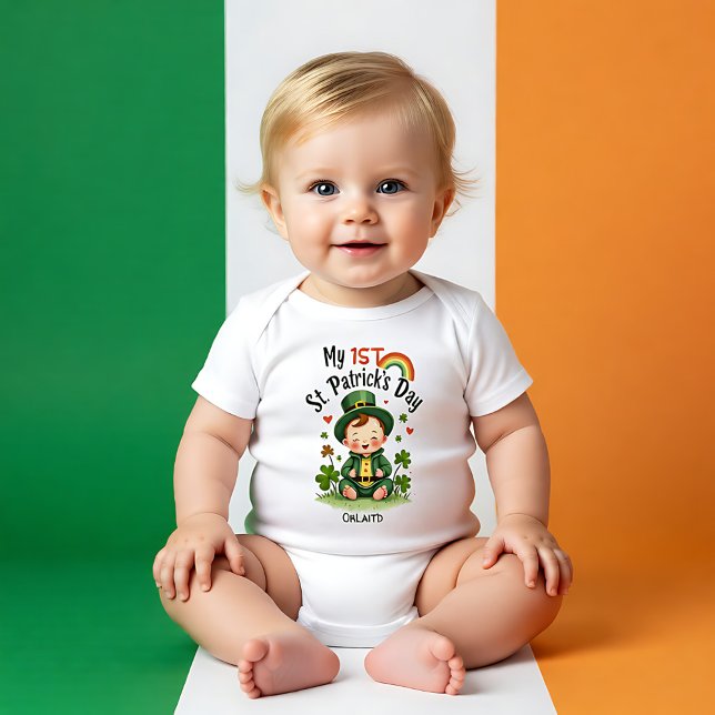 Body 1er jour de la Saint-Patrick de bébé, Petit Trésor (Baby's 1st St. Patrick's Day, Tiny Treasure Baby Bodysuit)