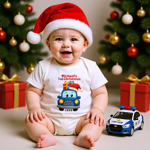 Body 1er Noël de Michael, texte personnalisé, Vroom pou