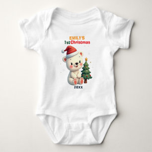 Body 1er Noël, texte personnalisé, Combinaison Merry Be
