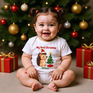 Body 1er Noël, texte personnalisé, Prickle Me Festive