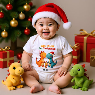 Body 1er Noël, texte personnalisé, Trio Joyeux Hatchmas