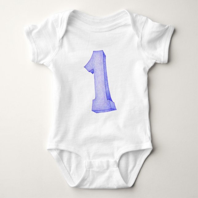 Body 1er T-shirt bébé anniversaire (Devant)