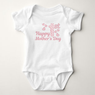Body 1ère Fête des Mères Rose mignonne avec amour