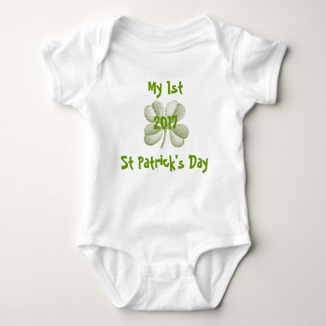 Body 1re St Patrick's Day Onsie pour bébé (Devant)