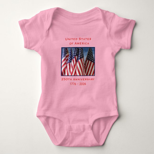 Body 250e anniversaire USA Patriotic Pink (Devant)
