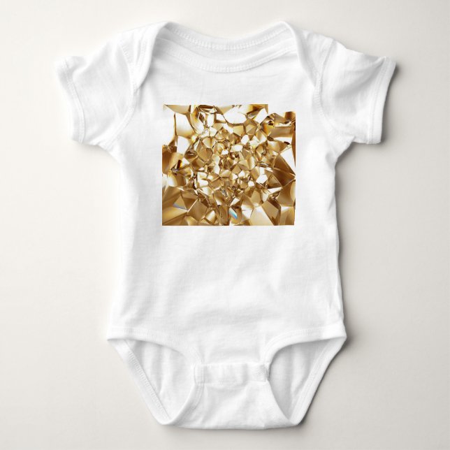 Body 3D abstraite texture or cristal. (Devant)