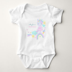 Body 3e anniversaire Baby Bodysuit avec une licorne drô