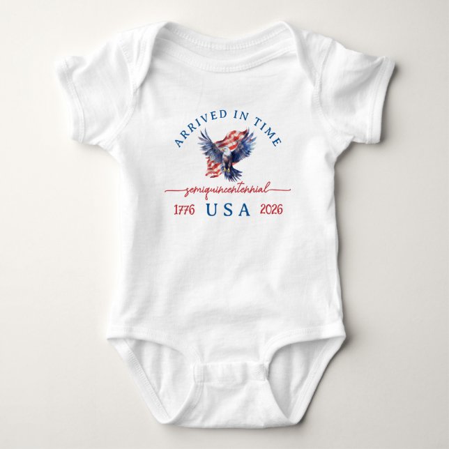 Body 4 juillet Arrivé à temps Semiquincentennial USA (Devant)
