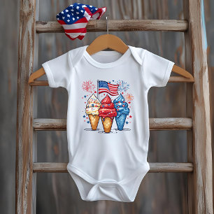Body 4 juillet Baby Ice Cream USA Bodysuit
