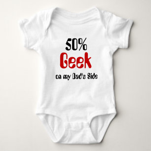 Body 50% Geek sur le côté papa Baby Shirt