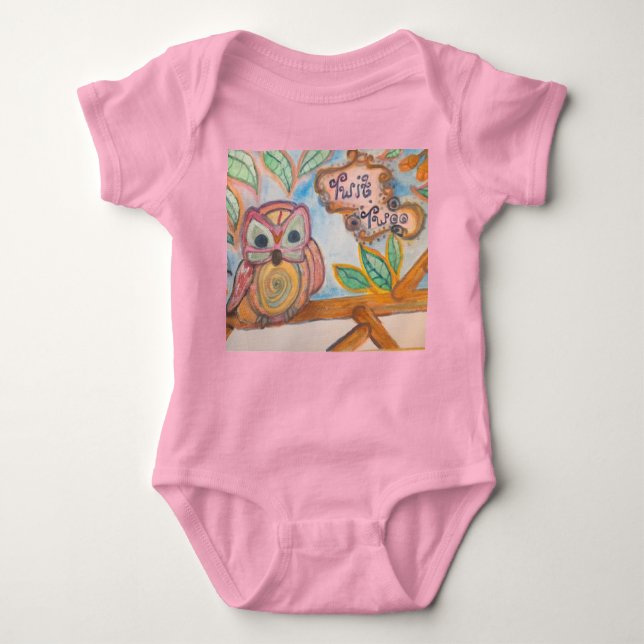 Body 6.	Bodysuit Bébé Fille Twit Twoo Hibou (Devant)