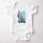 Body 9 years 9th Birthday Mobile Crane Dinosaur<br><div class="desc">Happy 9th Birthday. Funny and lovely Kids Birthday design with cute dinosaur sitting on a mobile crane lifting a Number 9. A perfect match for Kids and Teens.</div>