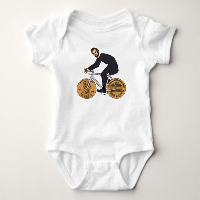 Body Abraham Lincoln sur un vélo avec des roues de (Devant)