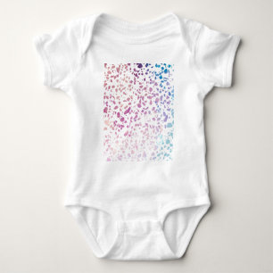 Body Abstrait Terrazzo Mosaic rose et Motif bleu
