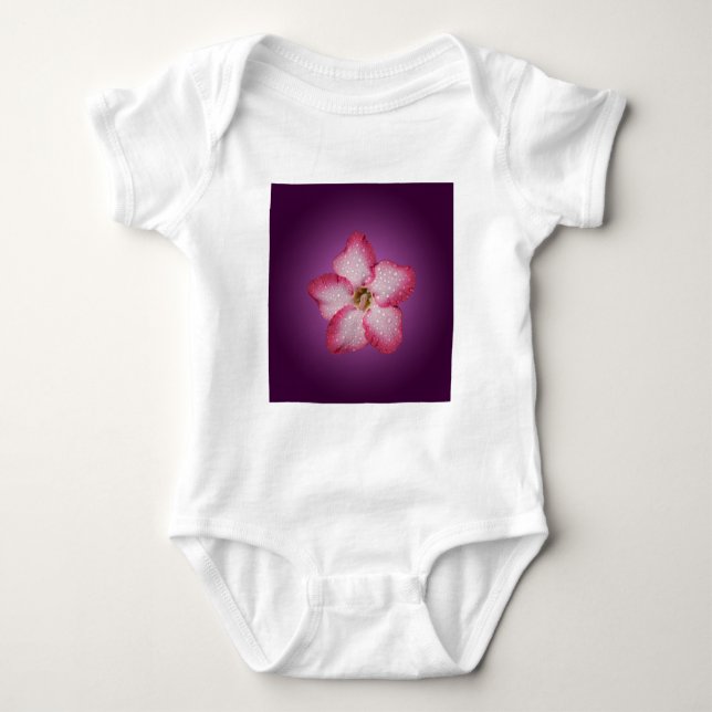 Body Adénium Fleur Rose Flore Dégradé Violet (Devant)