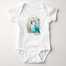 Adorable Bodysuit Personnalisé Baby Budgie