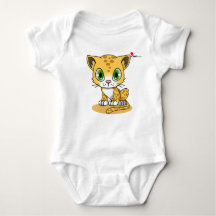 Adorable Cat Baby Bodysuit