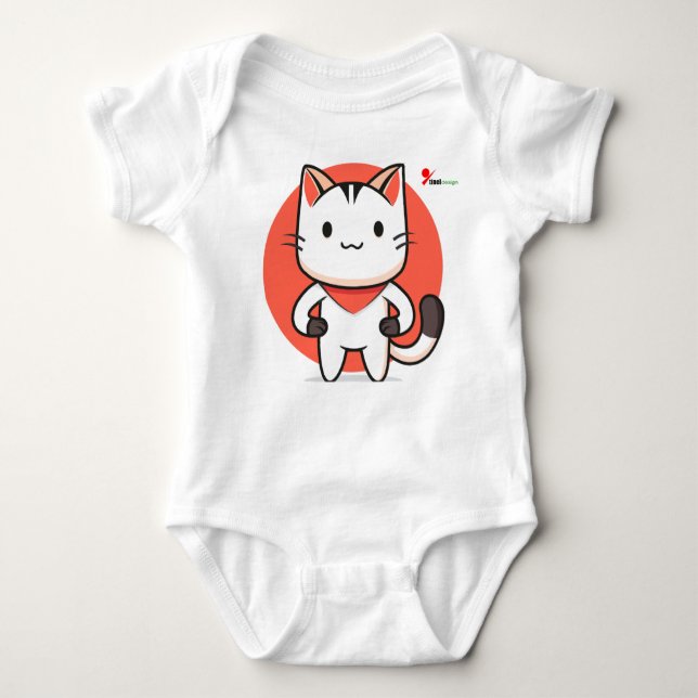 Body Adorable Cat Baby Bodysuit - Cute Kitten Design po (Devant)