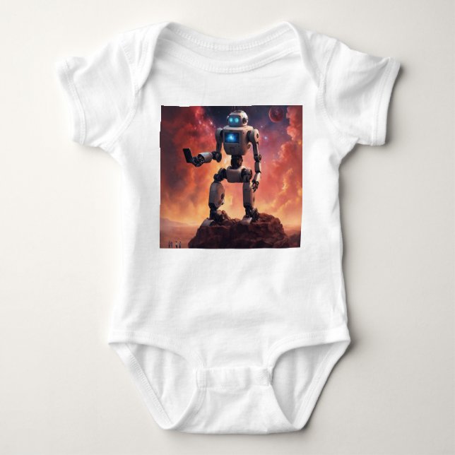 Body "Adorable Chemise Robot Toddler - Amusant et confo (Devant)