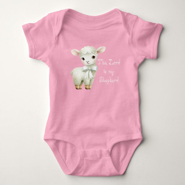 Body Adorable Christian Lamb Foral Balloon Scripture (Devant)