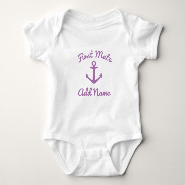 Body Adorable combinaison bébé rose ancre premier offic (Devant)
