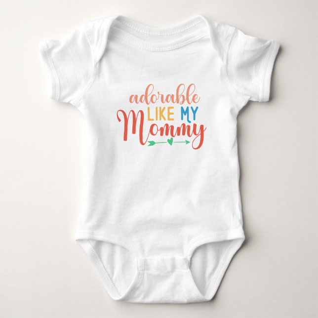 Body Adorable Comme Ma Maman Citation Citation Bodysuit (Devant)