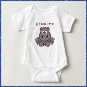 Body Adorable Hippo bébé rose et gris