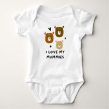 Adorable "I Love My Mummies" Conception de l'ours