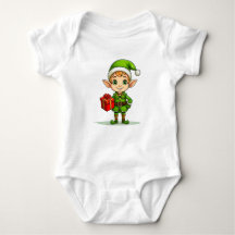 Adorable Little Elf – Festive Baby Bodysuit-Shirt