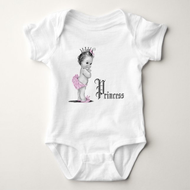 Body Adorable Princesse Rose Baby Girl Chemises (Devant)