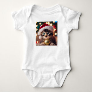 Body Adorable Tabby Kitten avec Santa Hat, Kitty Cat