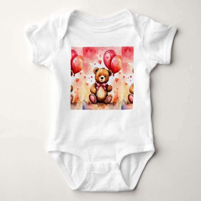 Body Adorable Teddy avec T-Shirt pour enfants en ballon (Devant)