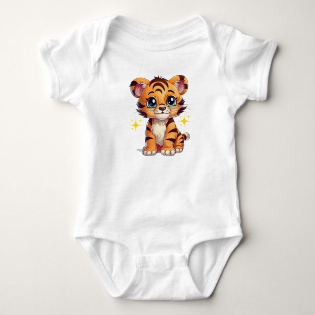 Body Adorable Tiger Cub Baby Bodysuit . (Devant)