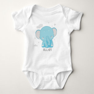 Body Adorable Whimsical Joueur Baby Eléphant Nuages
