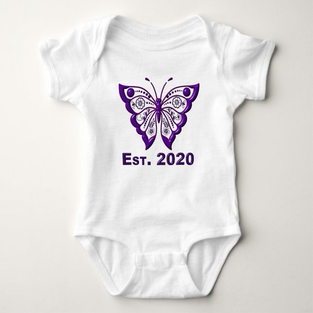 Body Adorablement Mignonne "Est. Papillon pourpre 2020" (Devant)
