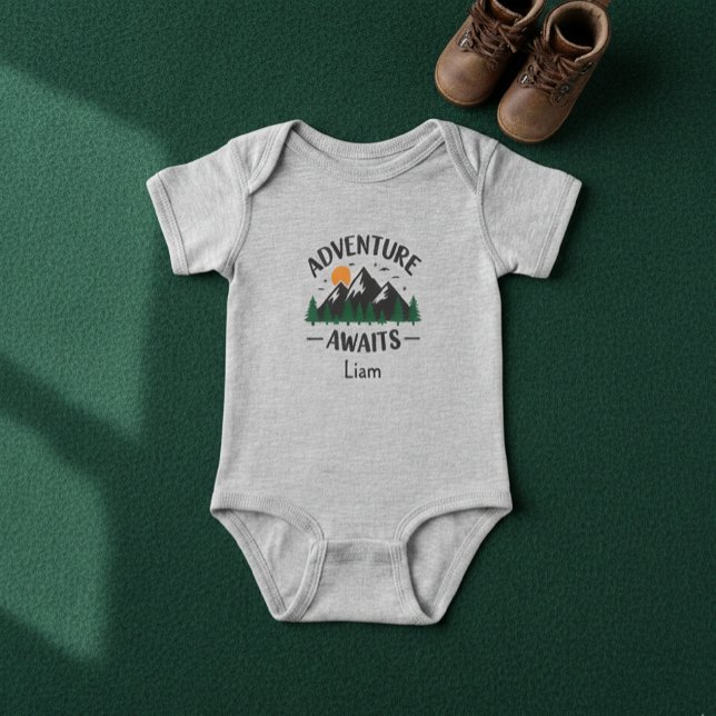 Body Adventure Awaits Mountains Personalized  Bodysuit (Créateur téléchargé)