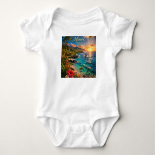 Body Affiche de voyage de la côte tropicale de Maui Haw