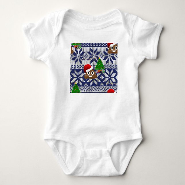 Body affreux pull-over de Noël émoji (Devant)
