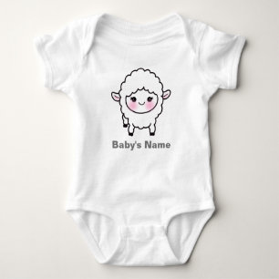 Body Agneau en mouton de bébé mignon personnalisé