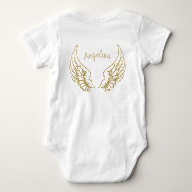 BODY AILES D'ANGE PERSONNALISÉES BÉBÉ BODYSUIT (Dos)
