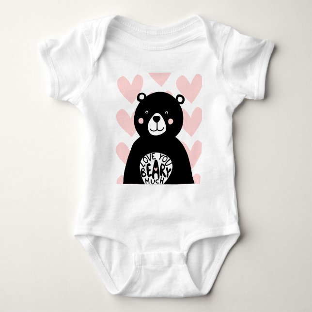 Body Aimez-vous Beary Beaucoup mignon ours Girly Rose C (Devant)